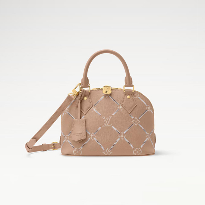 lv louis vuitton alma bb monogram empreinte couture dome handbag #m28458